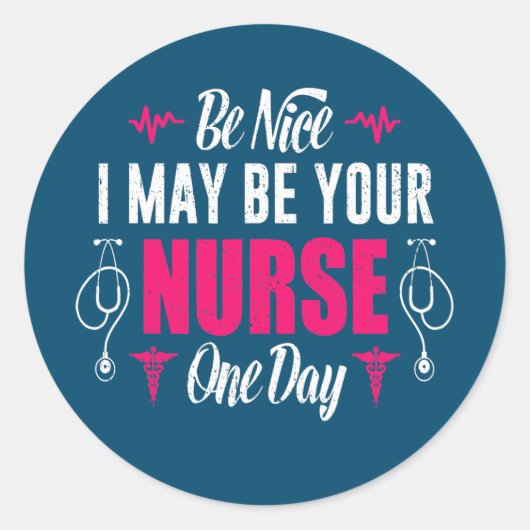 Funny Gezegde Nurses Future Registered Nurse RN Ronde Sticker (Voorkant)