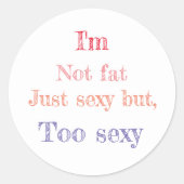 Funny gezegde ronde sticker (Voorkant)