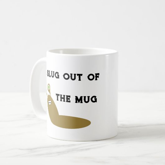 Funny gezegde Slug uit de Mok koffie Mok (Voorkant links)