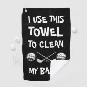 Funny gezegde zwart golfhanddoek (Insitu)