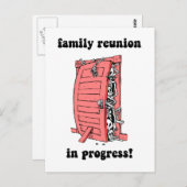 Funny-gezinshereniging Briefkaart (Voorkant / Achterkant)