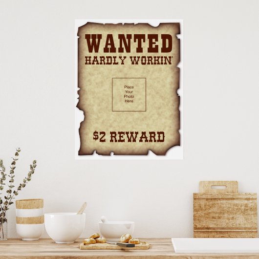 Funny Gezocht Poster (Keuken)