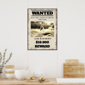 Funny Gezocht Poster (Keuken)