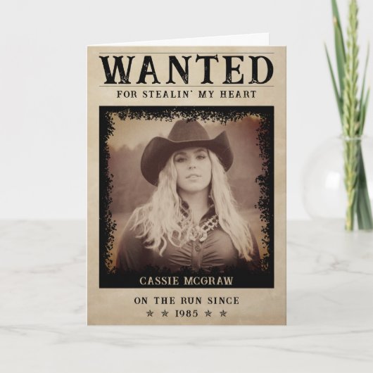 Funny Gezocht Poster Man Vrouw Happy Birthday Bedankkaart (Voorkant)