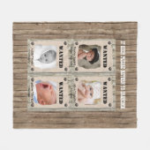 Funny Gezochte Posters Rustic Wood Foto Fleece Deken (Voorkant (Horizontaal))