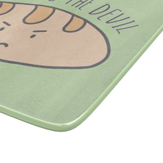 Funny GF Gluten is de duivel Light Green Snijplank (Hoek)