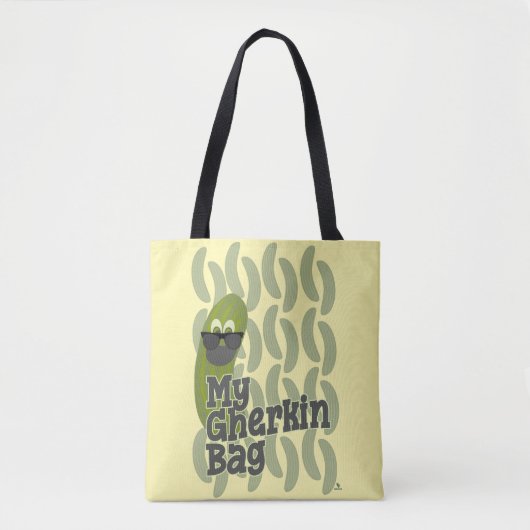 Funny Gherkin Fashion Parody Design Tote Bag (Voorkant)