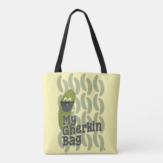 Funny Gherkin Fashion Parody Design Tote Bag (Achterkant)