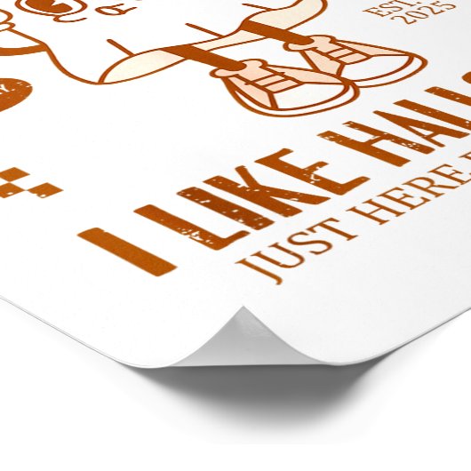 Funny Ghost Apparently, I Like Halloween  Poster (Hoek)