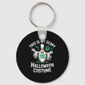 Funny Ghost Bowling League Team Halloween Humor Te Sleutelhanger (Voorkant)