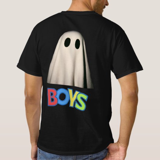 Funny Ghost Boys T-Shirt – Spooky Cute Halloween (Achterkant)