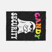 Funny Ghost Candy Security Halloween Costume Hallo Fleece Deken (Voorkant (Horizontaal))