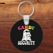 Funny Ghost Candy Security Halloween Costume Hallo Sleutelhanger (Voorkant)