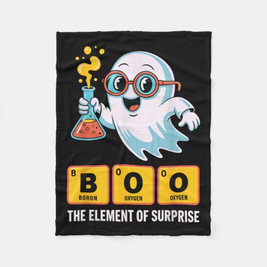 Funny Ghost Chemistry Boo The Element Of Surprise  Fleece Deken (Voorkant)