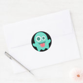 Funny Ghost Emoji Ronde Sticker (Envelop)