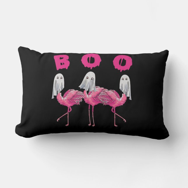 Funny Ghost Flamingo Boo Halloween Costume Gifts Kussen (Voorkant)