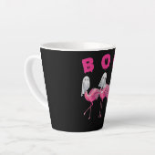 Funny Ghost Flamingo Boo Halloween Costume Gifts Latte Mok (Linkerhoek)