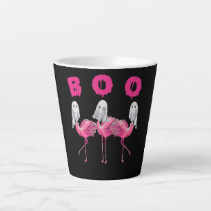 Funny Ghost Flamingo Boo Halloween Costume Gifts Latte Mok