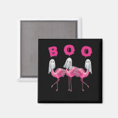 Funny Ghost Flamingo Boo Halloween Costume Gifts Magneet (Voorkant / Achterkant)