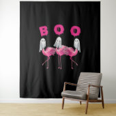 Funny Ghost Flamingo Boo Halloween Costume Gifts Wandkleed (In situ)
