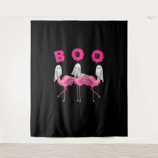 Funny Ghost Flamingo Boo Halloween Costume Gifts Wandkleed