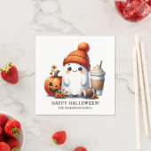 Funny Ghost Football Theme Happy Halloween Servet (Insitu)