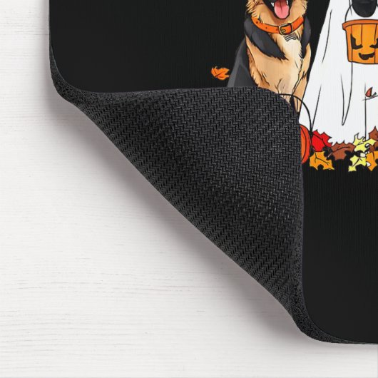 Funny Ghost German Shepherd Halloween Dog Mom Dog  Muismat (Hoek)
