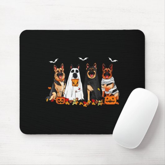 Funny Ghost German Shepherd Halloween Dog Mom Dog  Muismat (Met muis)