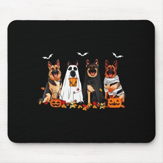 Funny Ghost German Shepherd Halloween Dog Mom Dog  Muismat (Voorkant)