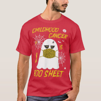 Funny Ghost Halloween Childhood Cancer is Boo Boo T-shirt
