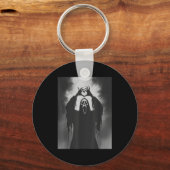 Funny Ghost Hand Heart Sign Soky Costume Halloween Sleutelhanger (Voorkant)