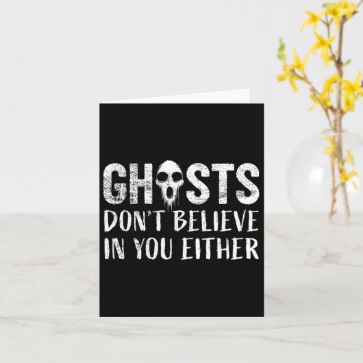 Funny Ghost Hunting Paranormal Investigator Ghosts Kaart (Gele Bloem)