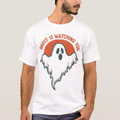 Funny Ghost Is Watching You Halloween Spooky T-shirt (Voorkant)