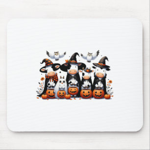 Funny Ghost Koeien Halloween Animals Koe Uilen Spo Muismat