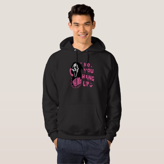 Funny Ghost No You Hang Up First Valentine Day Hoodie (Voorkant volledig)
