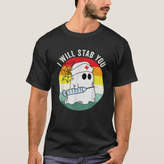 Funny Ghost Nurse Halloween Costume Ik zal jullie  T-shirt