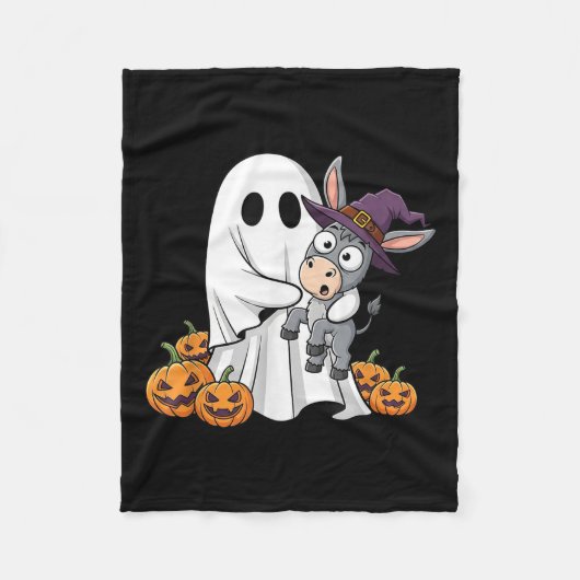 Funny Ghost Pumpkin Halloween Kids Mens Womens  Fleece Deken (Voorkant)