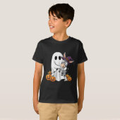 Funny Ghost Pumpkin Halloween Kids Mens Womens  T-shirt (Voorkant volledig)