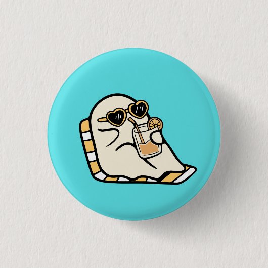 Funny Ghost Ronde Button 3,2 Cm (Voorkant)