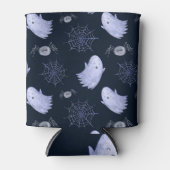 Funny Ghost Spider Halloween Patroon. Blikjeskoeler (Voorkant)