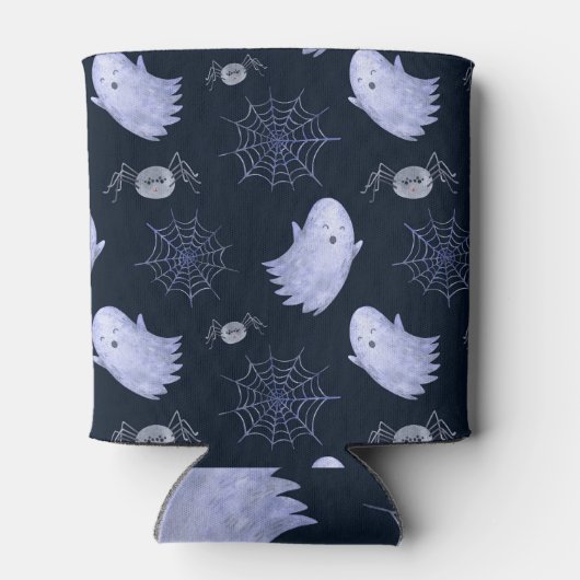 Funny Ghost Spider Halloween Patroon. Blikjeskoeler (Achterkant)