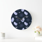 Funny Ghost Spider Halloween Patroon. Grote Klok (Huis)