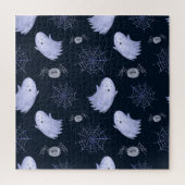 Funny Ghost Spider Halloween Patroon. Legpuzzel (Verticaal)