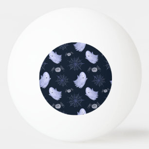 Funny Ghost Spider Halloween Patroon. Pingpongbal
