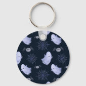 Funny Ghost Spider Halloween Patroon. Sleutelhanger (Achterkant)