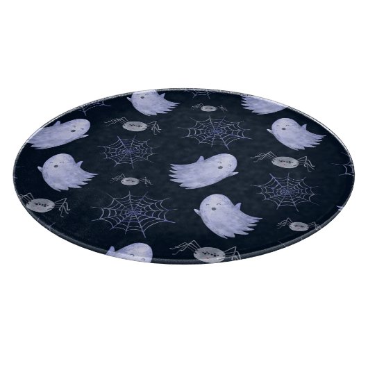 Funny Ghost Spider Halloween Patroon. Snijplank (Hoek)