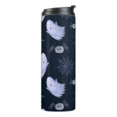 Funny Ghost Spider Halloween Patroon. Thermosbeker (Gedraaid links)