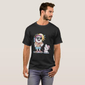 Funny Ghost Summer Walking Cat Schattige Spooky Se T-shirt (Voorkant volledig)