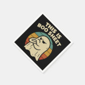 Funny Ghost "This Is Boo Sheet" Retro Halloween Servet (Hoek)