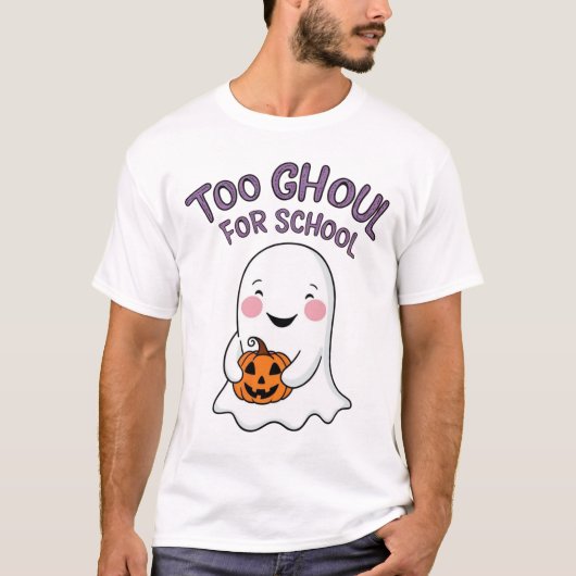 Funny Ghost To Ghoul voor school T-shirt (Voorkant)